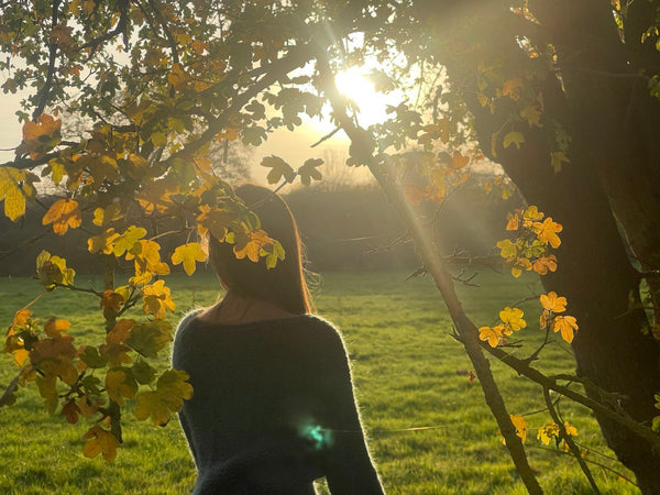 Hand knitted Jumper 'WHEN AUTUMN LEAVES START TO FALL'  from 'ETUDE'S KNITTING MEDITATION' Collection