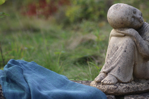 100% Linen Scarf  'ETUDE'S  BLUES' 'from HARMONY WITH NATURE' Collection