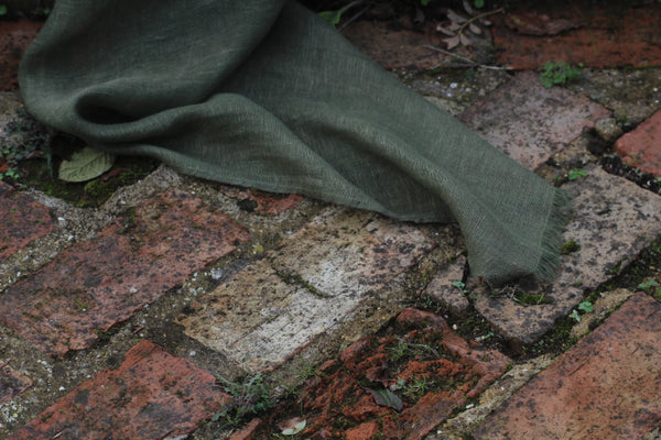 100% Linen Scarf  'JAPANESE FOREST' "from ETUDE'S 'In HARMONY WITH NATURE' Collection