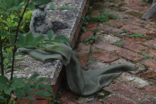 100% Linen Scarf  'JAPANESE FOREST' "from ETUDE'S 'In HARMONY WITH NATURE' Collection