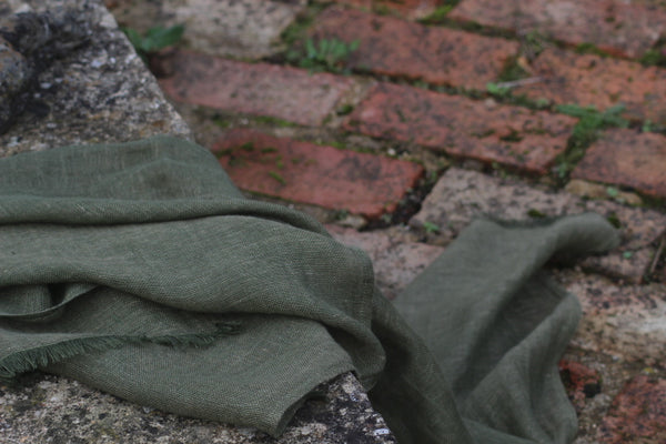 100% Linen Scarf  'JAPANESE FOREST' "from ETUDE'S 'In HARMONY WITH NATURE' Collection