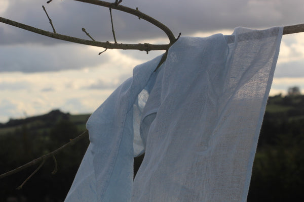 100% Linen Scarf  'Mr Blue sky' 'from ETUDE'S HARMONY WITH NATURE' Collection