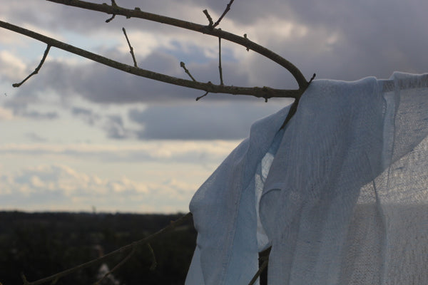 100% Linen Scarf  'Mr Blue sky' 'from ETUDE'S HARMONY WITH NATURE' Collection