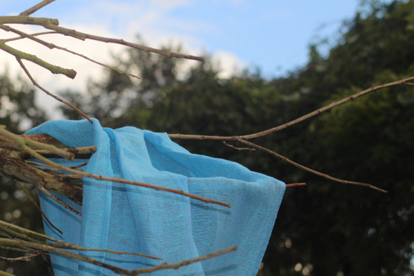 100% Linen Scarf  'BLUE SKIES COME AND GO...' 'from ETUDE'S HARMONY WITH NATURE' Collection