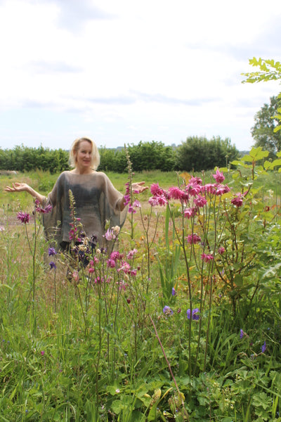 ETUDE'S LIMITED EDITION LINEN TUNIC - DIGITALLY PRINTED ABSTRACT ART ON LINEN FABRIC