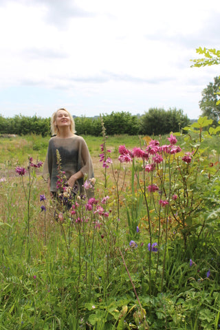 ETUDE'S LIMITED EDITION LINEN TUNIC - DIGITALLY PRINTED ABSTRACT ART ON LINEN FABRIC