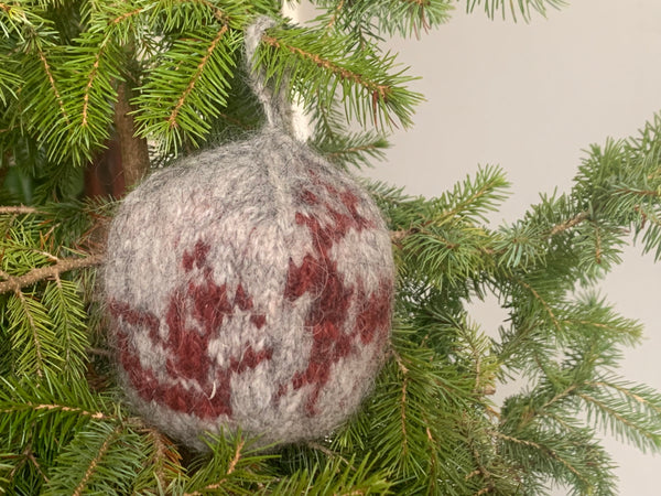 Hand knitted CHRISTMAS BOBBLES  from -ETUDE'S KNITTING MEDITATION Collection