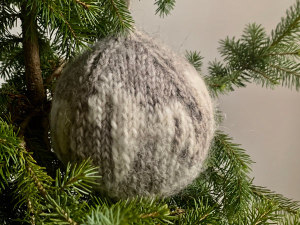 Hand knitted CHRISTMAS BOBBLES - Rocking Horse Motif   from - 'ETUDE'S KNITTING MEDITATION' Collection