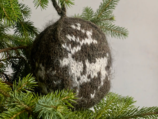 Hand knitted CHRISTMAS BOBBLES  from -ETUDE'S KNITTING MEDITATION Collection