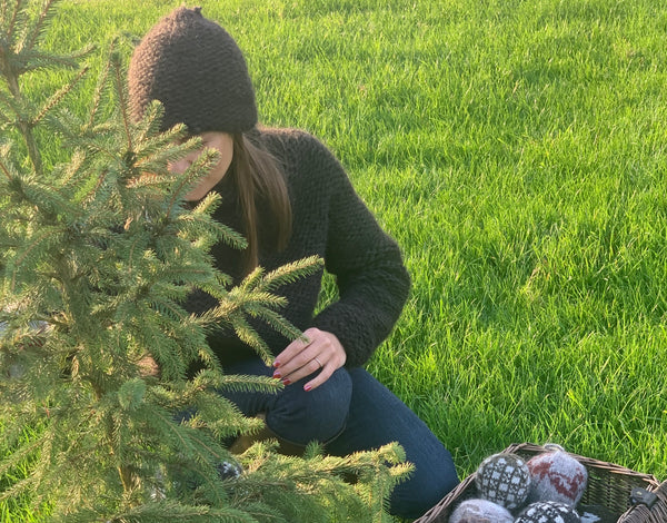 Hand knitted CHRISTMAS BOBBLES  from -ETUDE'S KNITTING MEDITATION Collection