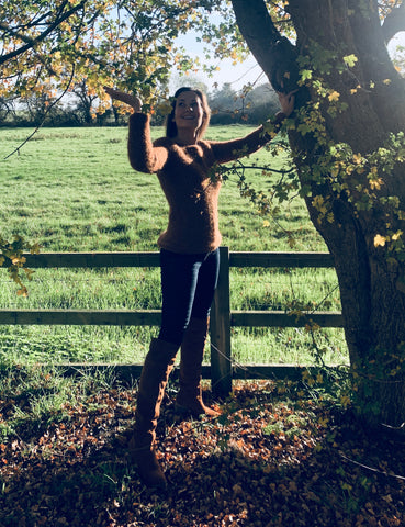 Hand knitted Jumper 'THE AUTUMN LEAVES'