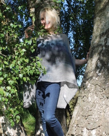 ETUDE'S LIMITED EDITION LINEN TUNIC - DIGITALLY PRINTED ABSTRACT ART ON LINEN FABRIC