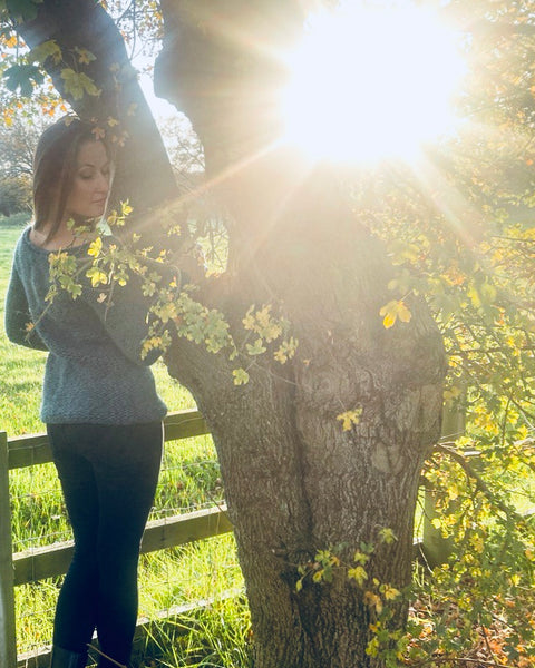 Hand knitted Jumper 'WHEN AUTUMN LEAVES START TO FALL