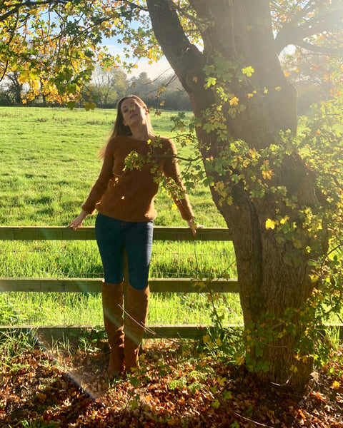 Hand knitted Jumper 'THE AUTUMN LEAVES'