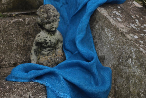 100% Linen Scarf  'DEEP SEA'' 'from ETUDE'S 'HARMONY WITH NATURE' Collection