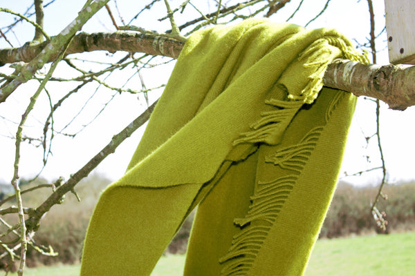 Merino Wool Blankets from "Green Green Grass" Collection