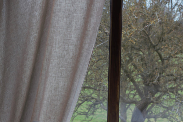 MEDIUM WEIGHT PURE LINEN CURTAINS from 'SUB- DUE THE LIGHT' COLLECTION