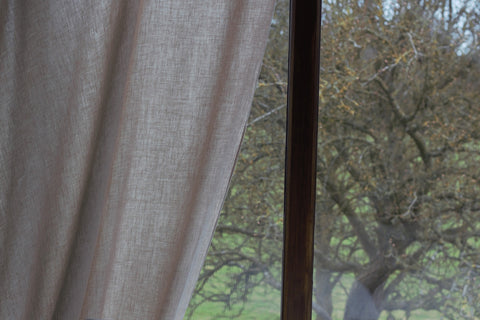 MEDIUM WEIGHT PURE LINEN CURTAINS from 'SUB- DUE THE LIGHT' COLLECTION