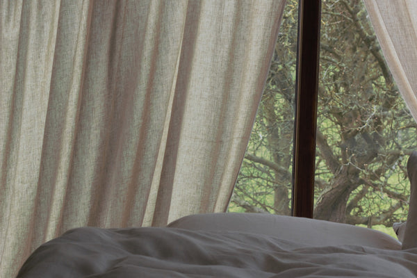 MEDIUM WEIGHT PURE LINEN CURTAINS from 'SUB- DUE THE LIGHT' COLLECTION