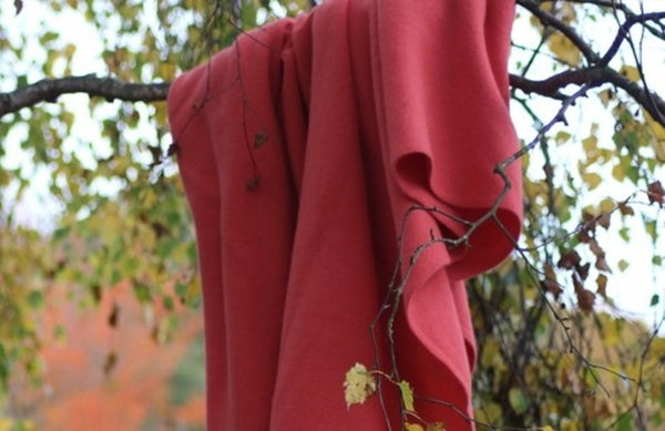 Merino Wool Blanket "MADDER" from "Autumn Seen"Collection