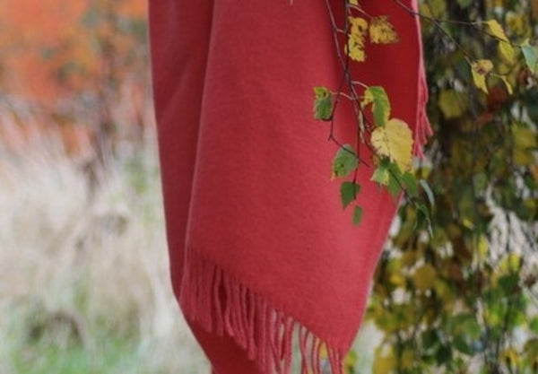 Merino Wool Blanket "MADDER" from "Autumn Seen"Collection