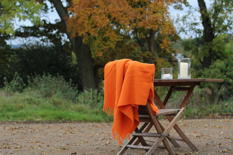 MERINO WOOL BLANKET "MARIGOLD" from "AUTUMN SEEN" COLLECTION
